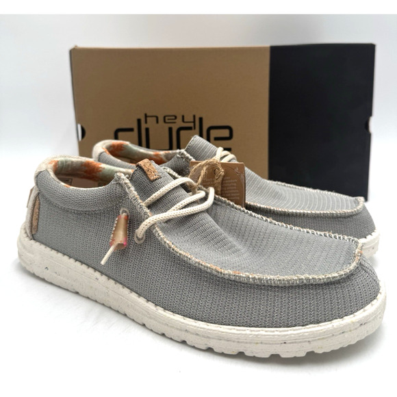 Hey Dude WALLY ECO Men's NEW Slip On Shoe Grey US Size 8 Medium - Picture 1 of 11